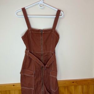Rust overall dress